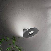 Fabas Luce LED outdoor wall lamp Elite, dark grey, metal, 24 cm, IP54