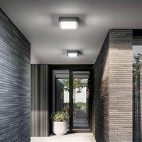 Fabas Luce Diuk LED outdoor ceiling light, dark grey, metal, IP65