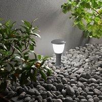 Fabas Luce Thiago pillar light, 30 cm, dark grey, metal, E27, IP65