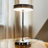 Dyberg Larsen LED table lamp Starlight, chrome, height 26 cm