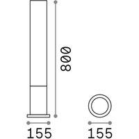 Ideallux Ideal Lux path light Edo round, anthracite, GX53