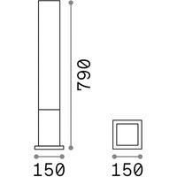 Ideallux Ideal Lux path light Edo square, white, GX53