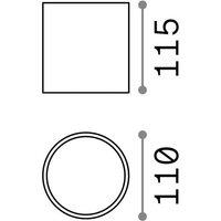 Ideallux Ideal Lux ceiling light Gun, white, aluminium, IP44, GU10