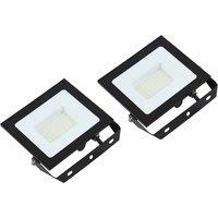 Prios LED outdoor spotlight Maikel, 50 W, metal, set of 2