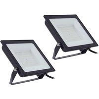 Prios LED outdoor spotlight Maikel, 100 W, metal, set of 2