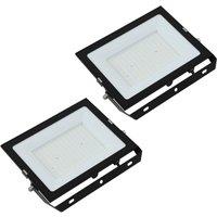 Prios LED outdoor spotlight Maikel, 150 W, metal, set of 2