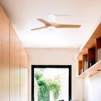 FARO BARCELONA LED ceiling fan Heywood S, DC, quiet, 90 cm, CCT