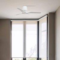 FARO BARCELONA Ceiling fan Hey S, white, DC motor, quiet, 90 cm