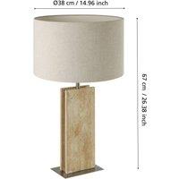 EGLO Stars Of Light Belesar table lamp, natural linen, E27