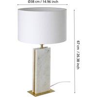 EGLO Stars Of Light Belesar table lamp, textile, white, E27