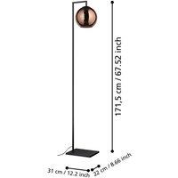 EGLO Stars Of Light Cordoba floor lamp, copper-coloured glass