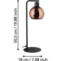 EGLO Stars Of Light Cordoba table lamp, copper-coloured glass