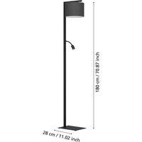 EGLO Stars Of Light Foligno floor lamp, black, reading lamp