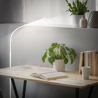 Briloner LED floor lamp Mura, white, height 170 cm, metal, touch dimmer