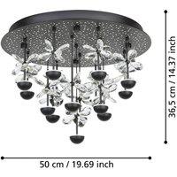 EGLO Stars Of Light LED ceiling lamp Pianopoli black 50cm