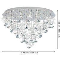 EGLO Stars Of Light LED ceiling lamp Pianopoli chrome 78cm