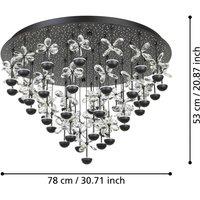 EGLO Stars Of Light LED ceiling lamp Pianopoli black 78cm