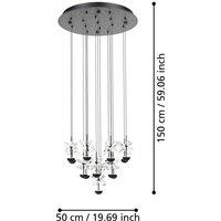 EGLO Stars Of Light LED hanging light Pianopoli black 50 cm