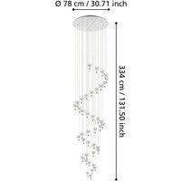 EGLO Stars Of Light LED pendant light Pianopoli chrome 78 cm