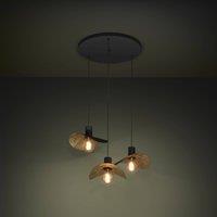 EGLO Stars Of Light Saceda pendant light, 3-bulb, black/gold