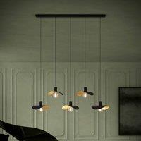 EGLO Stars Of Light Saceda pendant light, 5-bulb, black/gold