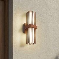 Lucande Chandan outdoor wall light, rust, 2-bulb, IP54, E27