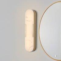 Searchlight LED bathroom wall lamp Opaline Height 50 cm gold-coloured metal/resin