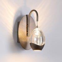 Searchlight Seeds LED wall lamp, cream-coloured, width 11 cm, glass/metal