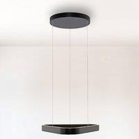 Paul Neuhaus LED pendant light Q-Stretto, black, 60 cm