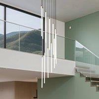 Searchlight Flare LED hanging light, brass-coloured, 35 cm, CCT, 12-bulb