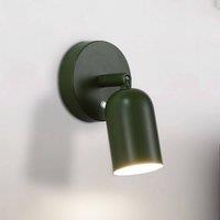 Searchlight CONE LED rechargeable wall lamp, dark green, width 10 cm, metal