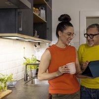 OSRAM LED under-cabinet lamp Panel 30 x 20 cm black CCT dimmable