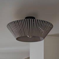 OSRAM Decor Stripes ceiling lamp, grey, 40.5 cm, textile, E27