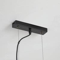 Searchlight Hessian hanging light, length 60 cm, natural white, linen/metal