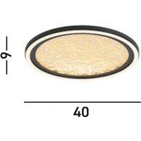 Searchlight Luna LED ceiling lamp, 40 cm, black/gold, metal