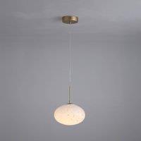 Searchlight Confetti LED hanging light, 25 cm, gold/white, glass