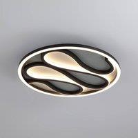 Searchlight Zendisc LED ceiling lamp, drop motif, 39 cm, black