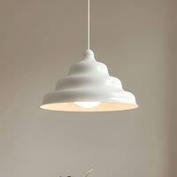 ALDEX Fala pendant light, white, 23 cm, glass
