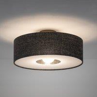 Nowodvorski Lighting Amarela M ceiling light, black melange, textile, E27