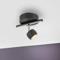 JUST LIGHT. GmbH JUST LIGHT. LED downlight Jarik, 1-bulb, black, 3,000 K