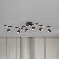 JUST LIGHT. GmbH JUST LIGHT. Jarik LED downlight, 6-bulb, black, 3,000 K