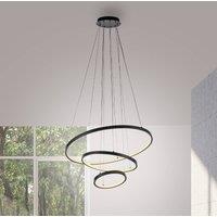 JUST LIGHT. GmbH JUST LIGHT. Cerchi LED pendant light, black, 3,000 K