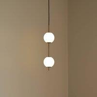 UMAGE LED pendant light Audrey, brass-coloured, 2-bulb 12 cm