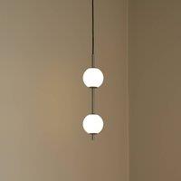UMAGE LED pendant light Audrey, steel-coloured, 2-bulb, 12 cm