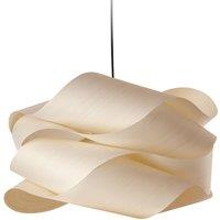 LZF LAMPS LZF Link hanging light, ivory/nickel-coloured 69 cm Wood