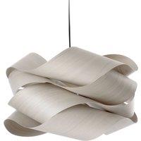 LZF LAMPS LZF Link hanging light, grey/nickel-coloured, 69 cm, wood