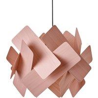 LZF LAMPS LZF Escape hanging light, light pink/nickel-coloured, 30 cm, wood