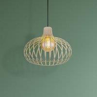 Globo Mateo pendant light, cream/sand-coloured, metal, 40 cm