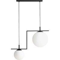 ALDEX Zac pendant light, 2-bulb, black