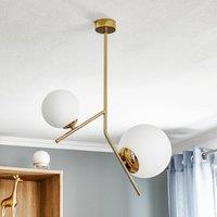 ALDEX Dione hanging light, 2-bulb, gold